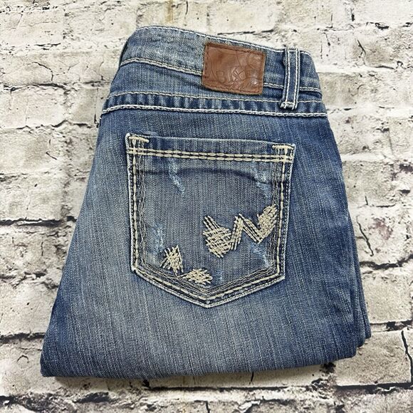 Buckle BKE Jeans Women’s 29x31.5” Blue Stella Mid-Rise Boot Cut Stretch Denim - Picture 1 of 15